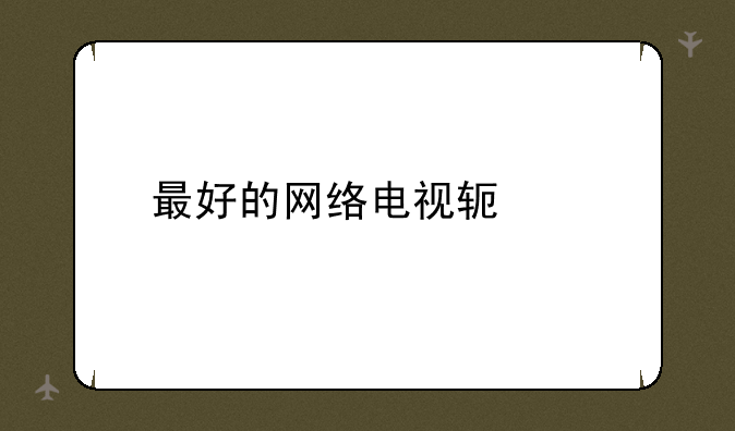最好的网络电视软件