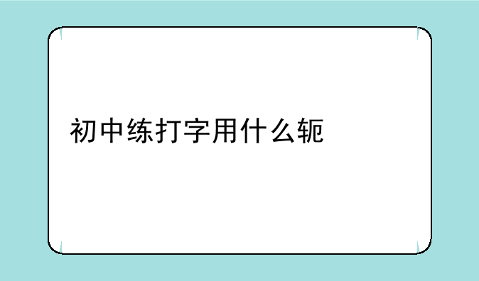 初中练打字用什么软件好