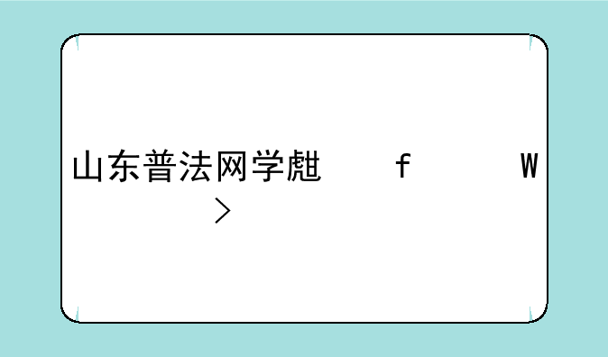 山东普法网学生登录入口