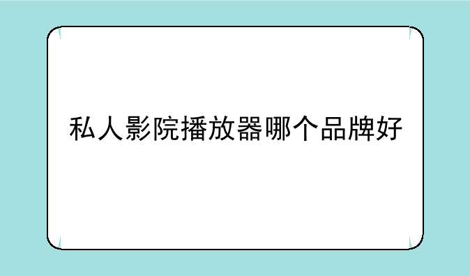 私人影院播放器哪个品牌好